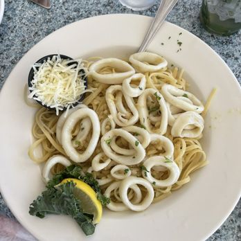 Lazy Days Restaurant - Calamari Pasta - Seafood Near Me - Islamorada, Florida