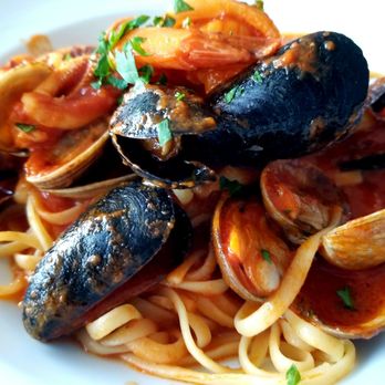 Mazara Trattoria - Linguine Alla Pescatora $26- Fresh and delicious! 5 stars - Italian Near Me - Huntington Beach, California Mazara Trattoria - Linguine Alla Pescatora $26- Fresh and delicious! 5 stars - Italian Near Me - Huntington Beach, California