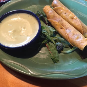 Red Mesa Grill - Starts with four taquitos. Really good pulled pork with an avocado dipping sauce - Mexican Near Me - Traverse City, Michigan