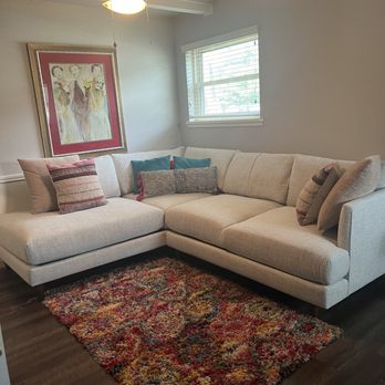 Living Spaces - Adaline sectional couch in oyster color - Furniture Stores Near Me - Fort Worth, Texas Living Spaces - Adaline sectional couch in oyster color - Furniture Stores Near Me - Fort Worth, Texas