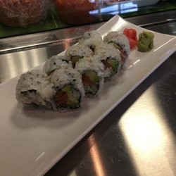 Fugu Hibachi & Sushi - Alaska roll:inside raw salmon,avocado and cucumber.