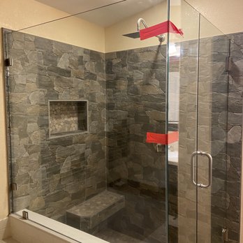South Bay Glass - Frameless shower glass. I have to leave the tape on till this evening. - Glass & Mirrors Near Me - Campbell, California South Bay Glass - Frameless shower glass. I have to leave the tape on till this evening. - Glass & Mirrors Near Me - Campbell, California