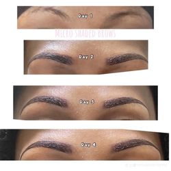 Velvet Vanity Brow Bar - Microshading Healing Phases Days 1-4