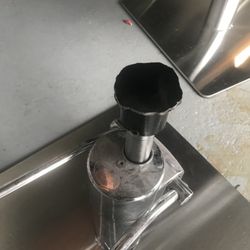 Top Salon Furniture - Attached is the broken weld that completely snapped from the chair it self making clients fall to the floor during services.
