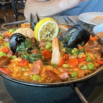 Cafe Americana - Seafood Paella - Tapas/Small Plates Near Me - Arlington, Texas