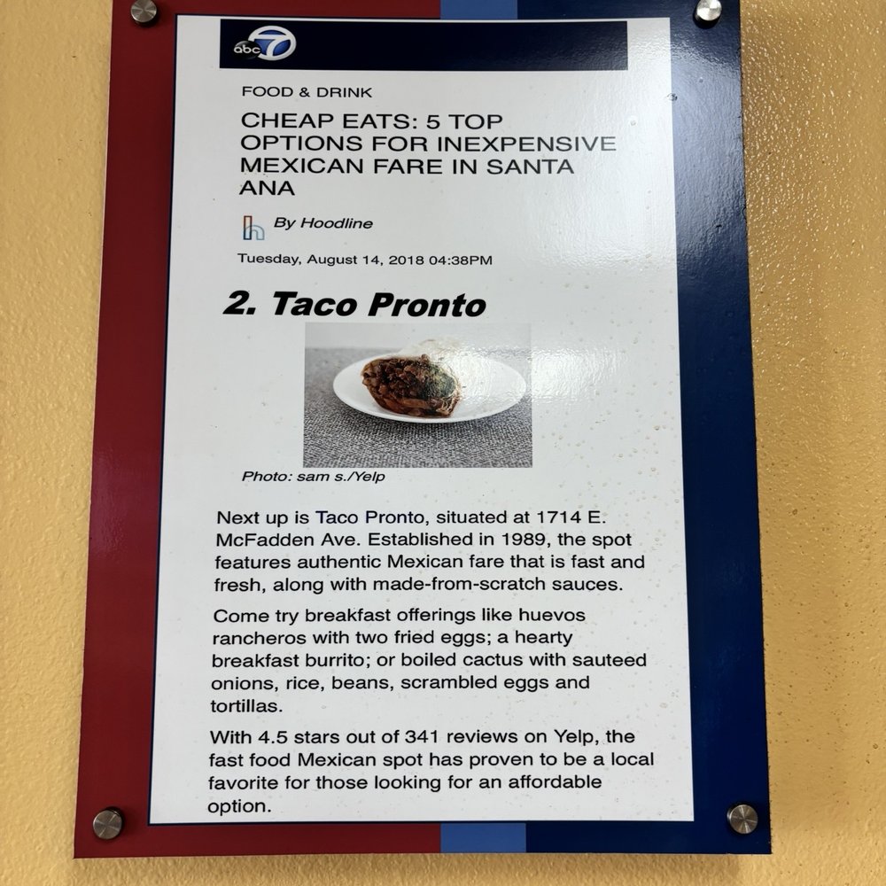 Taco Pronto - Mexican Near Me - Santa Ana, California