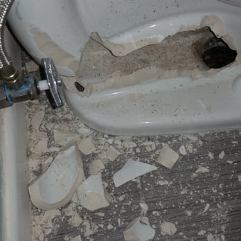 ARS / Rescue Rooter - Shattered toilet thanks to ARS - Plumbing Near Me - Aurora, Colorado