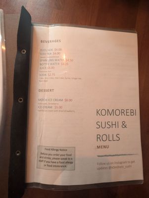 Menu photo 2 Komorebi Sushi & Rolls Kirkland, WA