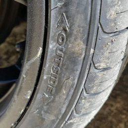 Correctly installed directional tire.