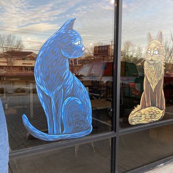 Biscuit Head - Cat art on outdoor windows - Breakfast & Brunch Near Me - Asheville, North Carolina Biscuit Head - Cat art on outdoor windows - Breakfast & Brunch Near Me - Asheville, North Carolina