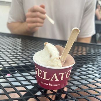 Tondi Gelato - Small: key lime pie and chocolate hazelnut - Gelato Near Me - Santa Barbara, California