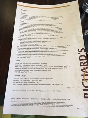 Menu photo 5 Richard's Boise, ID Menu photo 5 Richard's Boise, ID