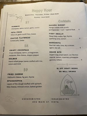 Menu photo 8 Shaks Mediterranean Bistro Vista, CA Menu photo 8 Shaks Mediterranean Bistro Vista, CA