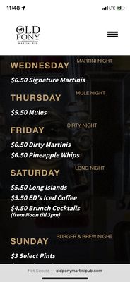 Menu photo 3 Old Pony Martini Pub Grosse Pointe, MI Menu photo 3 Old Pony Martini Pub Grosse Pointe, MI