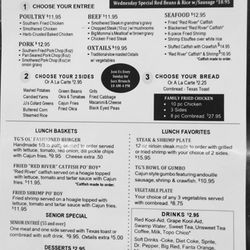 Tony G's Soul Food Southeast - Menu 22 July 2022