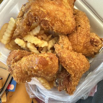 Ming Gardens Restaurant - Fried Chicken Wing Lunch with French Fries - Chinese Near Me - Tampa, Florida