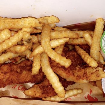 Scoville Hot Chicken - Chicken Tenders w/ Fries (HOT) - Burgers Near Me - Atlanta, Georgia