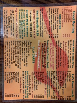 Menu photo 1 Clary's Corner Cafe Lake Worth, FL