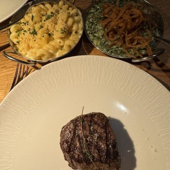 BOA Steakhouse - Filet with mac and cheese & creamed spinach - Steakhouses Near Me - Manhattan Beach, California