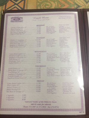 Menu photo 3 Warehouse Restaurant Baton Rouge, LA