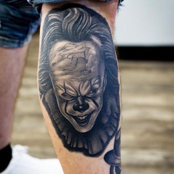 GreyScale Art Collective - Pennywise by Smoke.Tattoos - Tattoo Near Me - Walnut Creek, California GreyScale Art Collective - Pennywise by Smoke.Tattoos - Tattoo Near Me - Walnut Creek, California