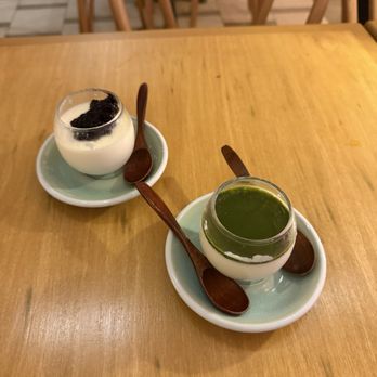 Conway Diner - Matcha and blueberry puddings - Asian Fusion Near Me - New York, New York Conway Diner - Matcha and blueberry puddings - Asian Fusion Near Me - New York, New York