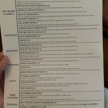 The Gin Room - Drink menu - Cocktail Bars Near Me - Saint Louis, Missouri The Gin Room - Drink menu - Cocktail Bars Near Me - Saint Louis, Missouri