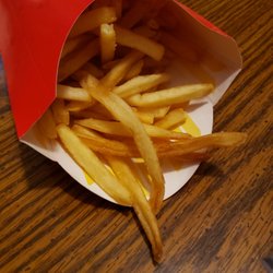 McDonald's - Yes they're as dry, cold and hard as they look. Right by my house so it's convenient but guess that's not always a perk.