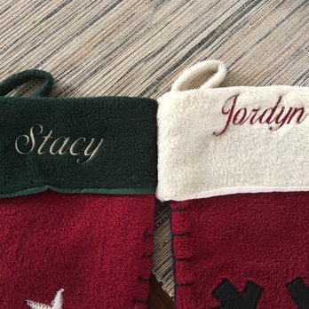 Sunset Graphics - See how they ruined the stockings by putting the name on one of ether four (right) not in the middle! - Graphic Design Near Me - Corona, California Sunset Graphics - See how they ruined the stockings by putting the name on one of ether four (right) not in the middle! - Graphic Design Near Me - Corona, California