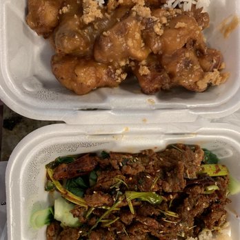 Jasmine Asian Bistro - Peanut butter chicken (top) Cumin beef (bottom) - Chinese Near Me - Louisville, Kentucky Jasmine Asian Bistro - Peanut butter chicken (top) Cumin beef (bottom) - Chinese Near Me - Louisville, Kentucky