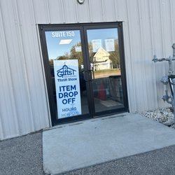 Drop off door for donations
