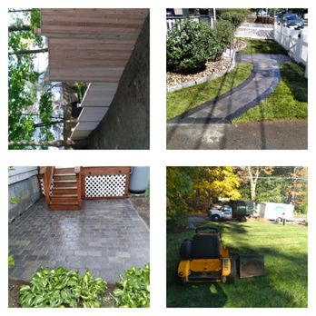 Leonels Landscaping - four different views of a yard - Landscaping Near Me - Lynn, Massachusetts