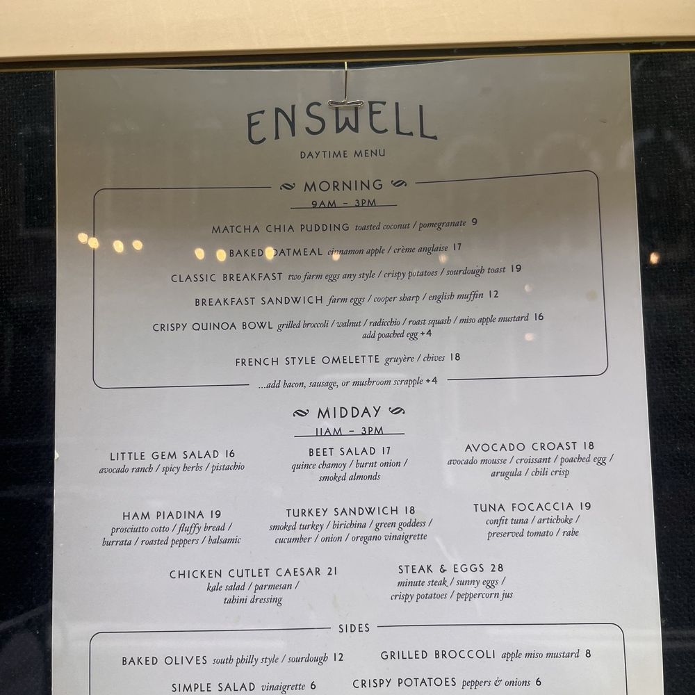 Enswell - Menu - Cocktail Bars Near Me - Philadelphia, Pennsylvania Enswell - Menu - Cocktail Bars Near Me - Philadelphia, Pennsylvania