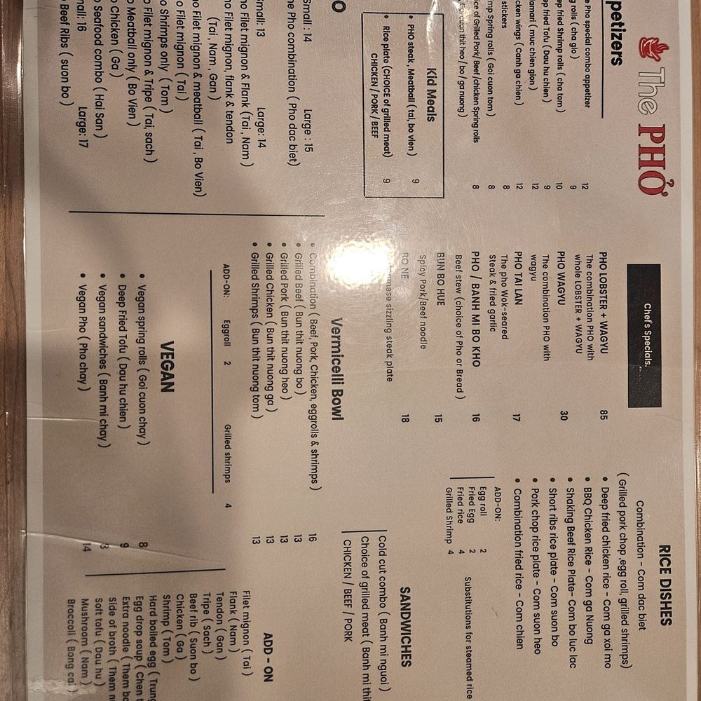 The Pho - Menu 2 - Vietnamese Near Me - Manteca, California The Pho - Menu 2 - Vietnamese Near Me - Manteca, California