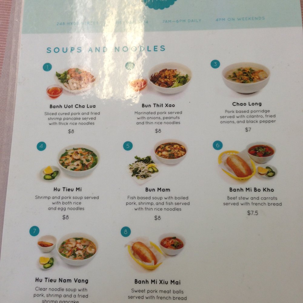 Mong Thu Cafe - Menu - 1 of 2 - Vietnamese Near Me - San Francisco, California