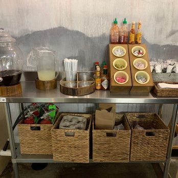 Trenchers Delicatessen - Condiments area - Sandwiches Near Me - Tulsa, Oklahoma Trenchers Delicatessen - Condiments area - Sandwiches Near Me - Tulsa, Oklahoma