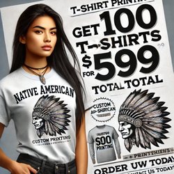 Summer Special: Purchase 100 Gildan 50/50 blend t-shirts for a total of $599.00. This offer includes a 1-2 color logo, one print location.