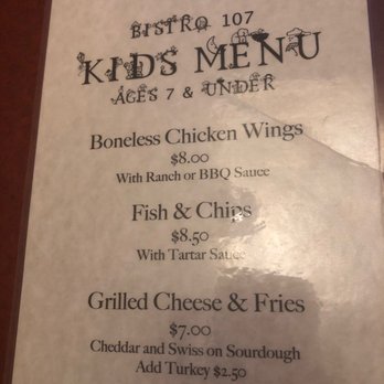Bistro No. 107 - Kids menu - Burgers Near Me - Mount Shasta, California Bistro No. 107 - Kids menu - Burgers Near Me - Mount Shasta, California