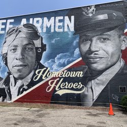 Tuskegee Airmen Hometown Heroes - LTC. Bennett Hardy (left) and MAJ. John Cuttingham