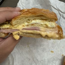 Ham egg and cheese croissant Ham egg and cheese croissant