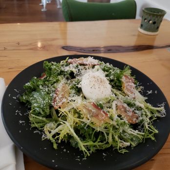 1921 Mount Dora - Large Kale n Frisee salad with soft boiled egg, pancheta, parmesan cheese and vinergareett dressing. Delicious! - Cocktail Bars Near Me - Mount Dora, Florida 1921 Mount Dora - Large Kale n Frisee salad with soft boiled egg, pancheta, parmesan cheese and vinergareett dressing. Delicious! - Cocktail Bars Near Me - Mount Dora, Florida