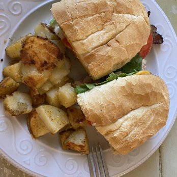 Simple Eats - Schmidty Turkey Sandwich, with side of Home Fries. - Breakfast & Brunch Near Me - Virginia Beach, Virginia Simple Eats - Schmidty Turkey Sandwich, with side of Home Fries. - Breakfast & Brunch Near Me - Virginia Beach, Virginia