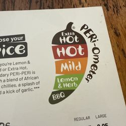 Nando's - Spice levels