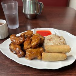 Good Taste Noodle House - General tso lunch special.