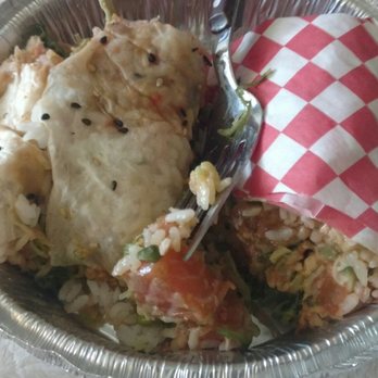 Poke Dot - Wrap fell apart. Eating with a fork. Bummer. - Seafood Near Me - Irvine, California Poke Dot - Wrap fell apart. Eating with a fork. Bummer. - Seafood Near Me - Irvine, California