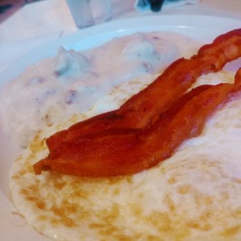 Riverview Diner - $10.40 with coffee for half order of b&g 2 pieces of bacon and 2 eggs. Down South is overpriced. - American Near Me - Montgomery, Illinois