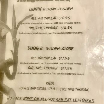 Mongolian Bbq - A very simple menu - Mongolian Near Me - Medford, Oregon
