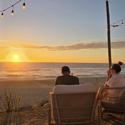 Sunset Restaurant - Sunset view- we saw a mother and baby whale playing in the water as the sun was setting.
