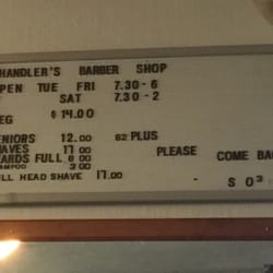Chandler's Barber Shop - Hours and rates