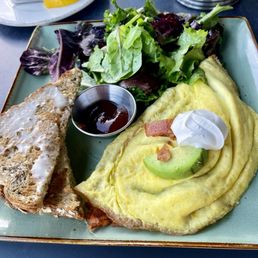 Bacado with Fresh Mixed Greens and Toast Bacado with Fresh Mixed Greens and Toast